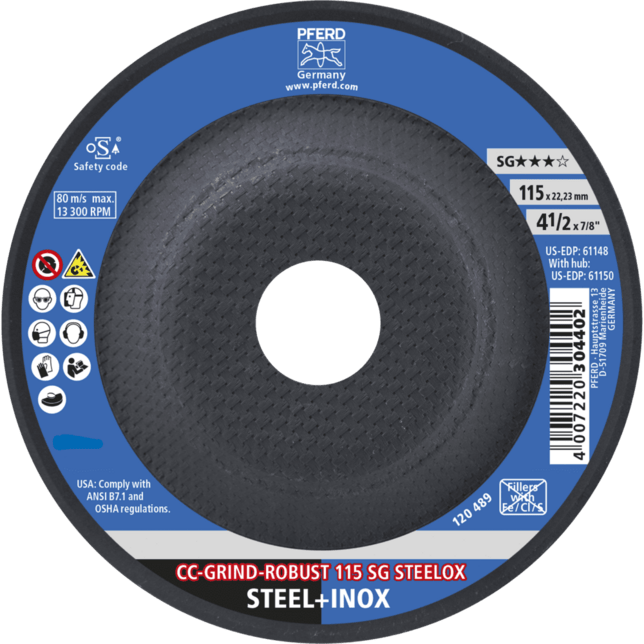 PFERD TOOLS CC-GRIND (vrátane SOLID, FLEX, STRONG) CC-GRIND ROBUST 115 SG STEELOX