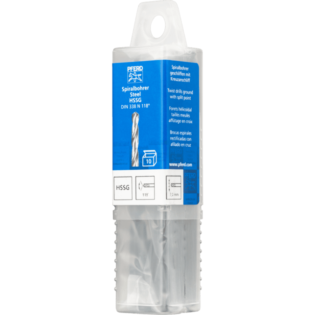PFERD TOOLS Vrtacie a ponorné nástroje SPB DIN 338 HSSG N 7,0 OCEĽ