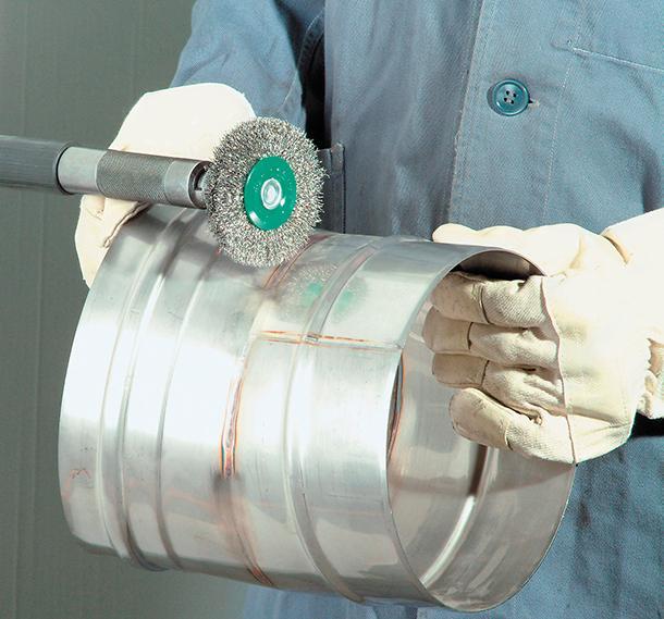 LESSMANN Kartáč kruhový 50mm nerez V4A 0,2 stopka Lessmann