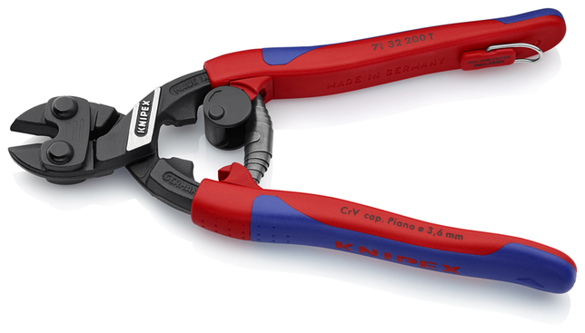 KNIPEX 71 32 200 T BK CoBolt® Kompaktné pákové kliešte so štíhlymi multi-komponentnými úchopmi, s in