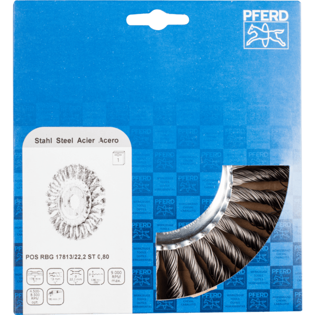 PFERD TOOLS Kolesové kefy POS RBG 17813/22,2 ST 0,80
