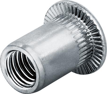 GOEBEL Blindná matica nerezová plochá guľatá hlava M5 upínací rozsah: 0,5 - 3,0 mm Goebel