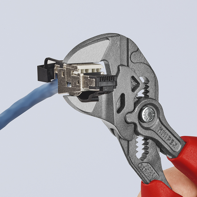 KNIPEX 86 02 180 SB Kliešťové kľúče Kliešte a kľúč v jednom náradí s multi-komponentnými úchopmi šed