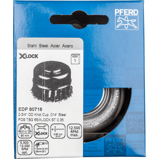 PFERD TOOLS závitové pohárové kefy POS TBG 65/X-LOCK ST 0,35