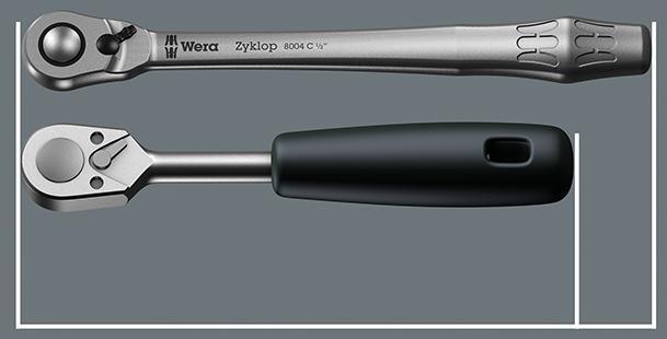 WERA Račňa 1/4" 141mm Zyklop Metal Switch 8004 A Wera