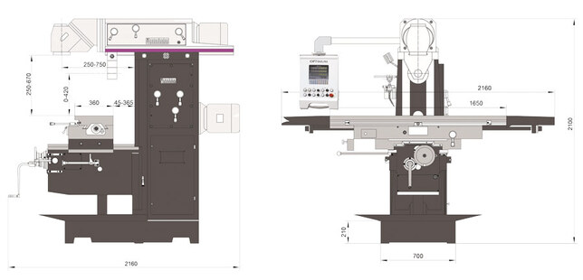 OPTIMUM Univerzálna frézka OPTImill MT 200
