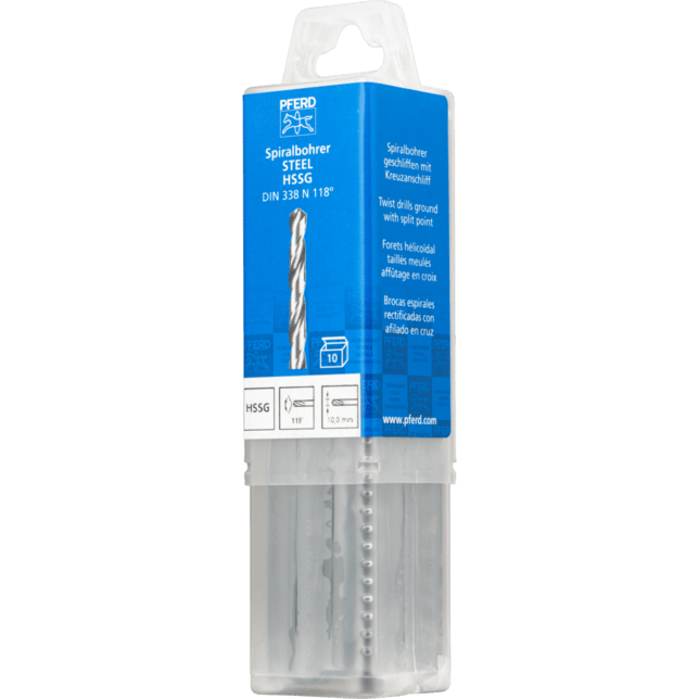 PFERD TOOLS Vrtacie a ponorné nástroje SPB DIN 338 HSSG N 10,0 OCEĽ