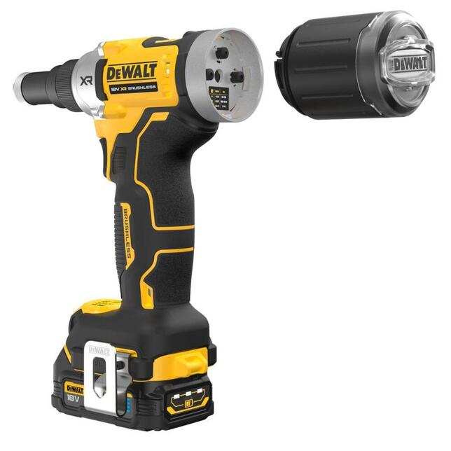 DeWALT Nitőgép 6,4mm 18V POWERSTACK 2x1,7Ah Tstak DCF414E2GT