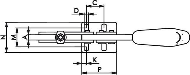Napínač horizontálny veľkosť 2 M6x50mm AMF