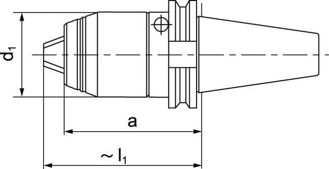 FORMAT CNC - krátke vŕtacie púzdro D69893 IK 1 - 16mm SK40 DIN69871 tvar AD Format