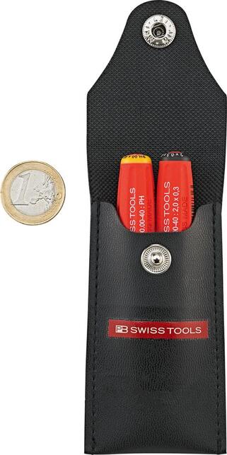 PB SWISS TOOLS Mini-skrutkovačový set PH00 + plochý 0,3x2mm 2-dielny v puzdre PB Swiss Tools