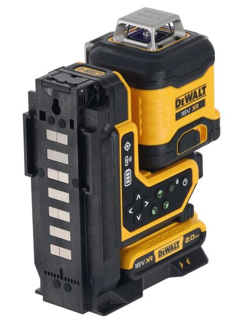 DeWALT Laser krížový 3x360° zelený laser s diaľkovým ovládaním 18V kufor 1x2,0Ah