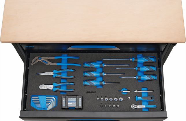 GEDORE 1110 WMW S-03 WorkMo B3 s sortimentom náradia 110 -členný