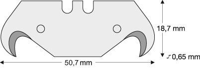 LUTZ BLADES Čepeľ náhradná háková 50,7 x 18,7 x 0,65mm bal. 10ks Lutz
