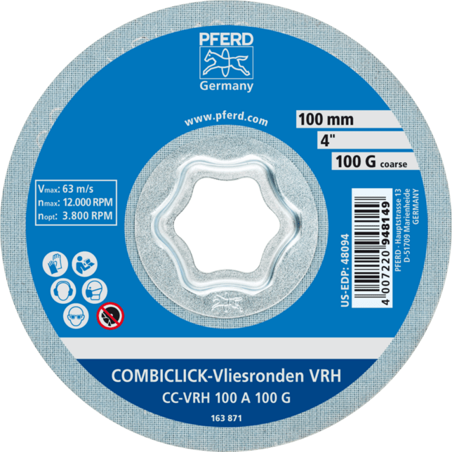 PFERD TOOLS COMBICLICK CC-VRH 100 A 100 G