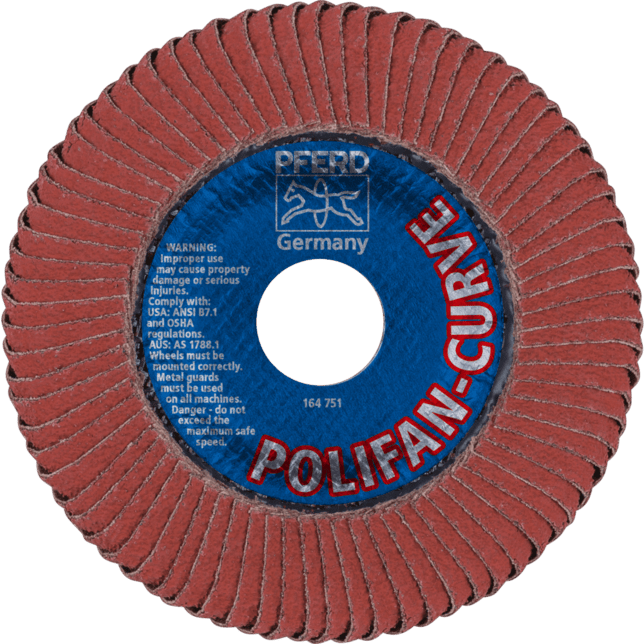 PFERD TOOLS POLIFAN-Obrubové kotúče PFR 115-L A 40 SGP CURVE ALU