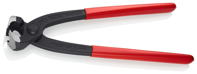 KNIPEX 10 99 I220 SB Kliešte na spony s okami poplastované čierne atramentované 220 mm