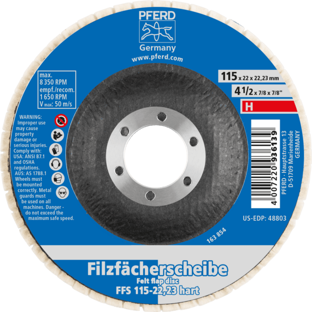 PFERD TOOLS Filcové náradie FFS 115/22,23 H