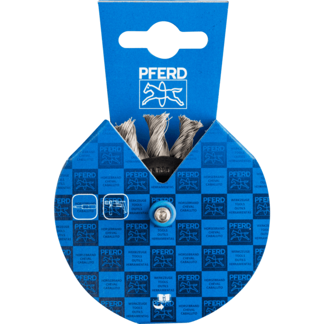 PFERD TOOLS Kolesové kefy s nasadeným hriadeľom POS RBG 7006/6 INOX 0,35