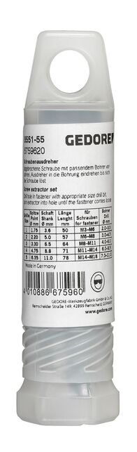 GEDORE 8551-55 Sada skrutkovačov na skrutky 5-dielna M3-M18