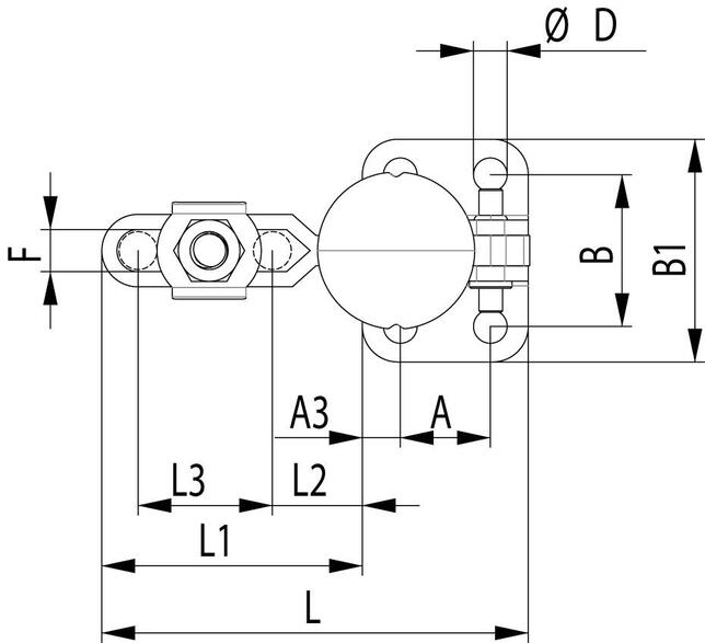 AMF Úpinka horizontálna veľ. 1 prítlačná