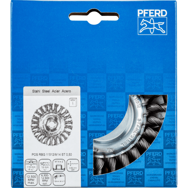PFERD TOOLS Kolesové kefy POS RBG 11512/M14 ST 0,50