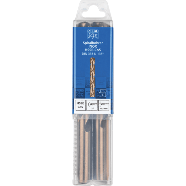 PFERD TOOLS Vrtacie a ponorné nástroje SPB DIN 338 HSSE N 12,5 INOX