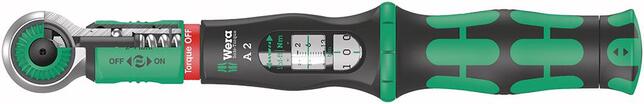 WERA Kľúč momentový 1/4" 2-12 Nm A2 na bity Safe-Torque Wera