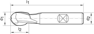 FORMAT Fréza zaobľovacia 32mm Z2 TiAlN HSS Co8 N DIN327K Format
