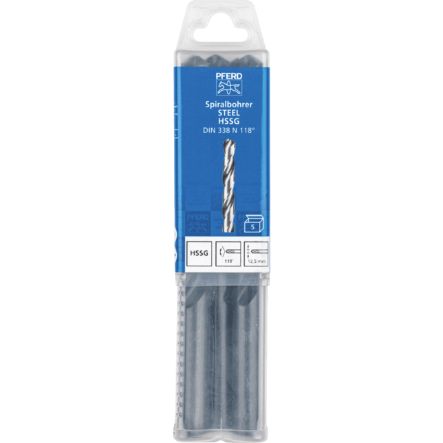 PFERD TOOLS Drilling and sinking tools SPB DIN 338 HSSG N 12,5 STEEL