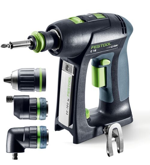 FESTOOL Akumulátorový vŕtací skrutkovač C 18 Basic-Set - 578831
