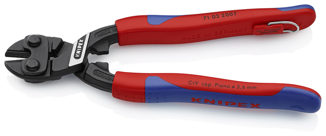 KNIPEX 71 02 200 T BK CoBolt® Kompaktné pákové kliešte so štíhlymi multi-komponentnými úchopmi, s in