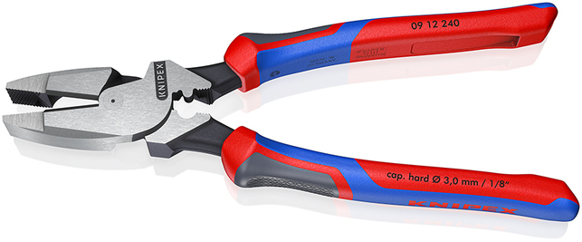 KNIPEX 09 12 240 Kliešte „Lineman's“ Americký štýl čierne atramentované 240 mm