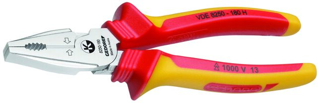 GEDORE VDE 8250-160 H Silné univerzálne kliešte VDE s izolačným krytom 160 mm