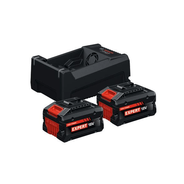 BOSCH EXPERT 2 × EXBA18V-55 + GAL12V/18V-80 - Set dvoch akumulátorov 18V 5,5Ah a nabíjačky - 1600A0373P