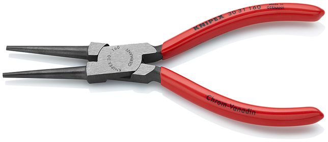 KNIPEX 30 31 160 Kliešte s dlhým nosom poplastované čierne atramentované 160 mm