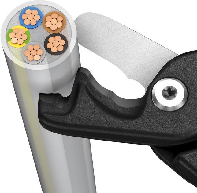 KNIPEX Nožnice káblové d23mm 120mm2 dvojbrit StepCut XL VDE / 9518225 Knipex