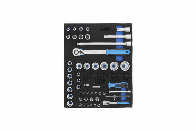 GEDORE TS CT2-D19-D20 Sada nástrčných kľúčov 1/4"+1/2" v module 2/4 Check-Tool
