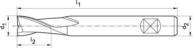 FORMAT Fréza drážkovacia 3mm Z2 HSS Co8 N DIN844 - L Format