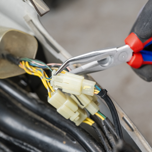 KNIPEX 26 25 200 SB Polguľaté bočné cvikacie kliešte (Kliešte v tvare bocianieho zobáka) pochrómovan