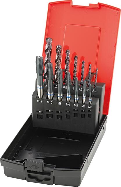 FORMAT Sada závitníkov strojných 14 diel M3 - M12 HSS-E PM inox 6H priebežný Format GT