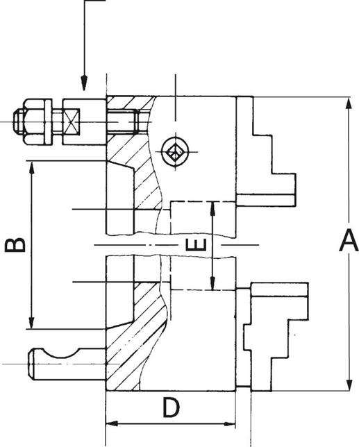 RÖHM Skľučovadlo trojčelustné otočné DURO-M 315/3 K 8/702-2 DIN 55029 Rohm
