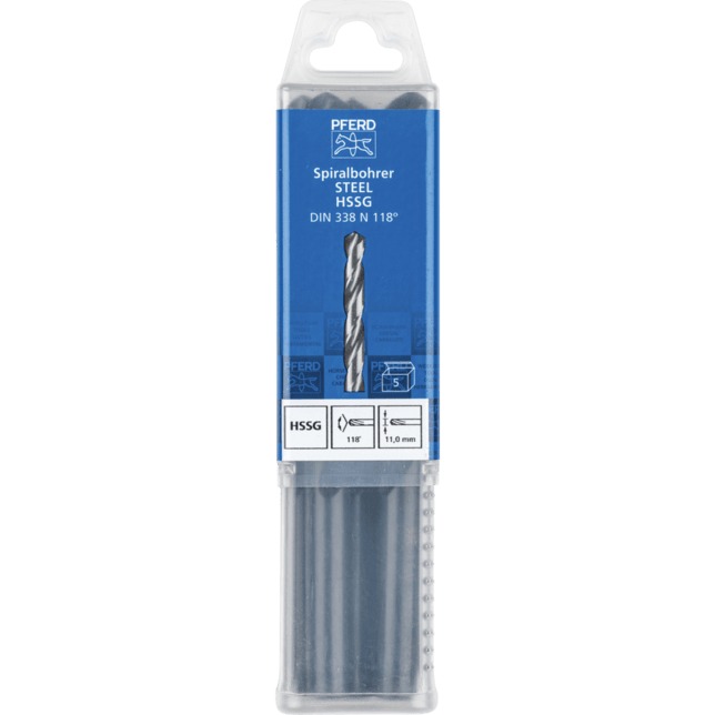 PFERD TOOLS Vrtacie a ponorné nástroje SPB DIN 338 HSSG N 11,0 OCEĽ