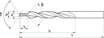 FORMAT Vrták stupňovitý pre M8 90st. HSS DIN8378 Format