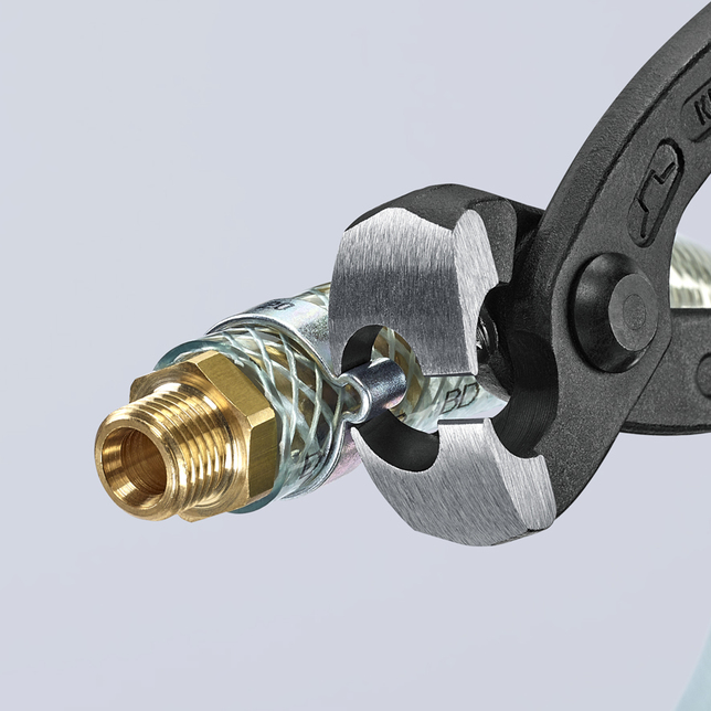 KNIPEX 10 99 I220 SB Kliešte na spony s okami poplastované čierne atramentované 220 mm