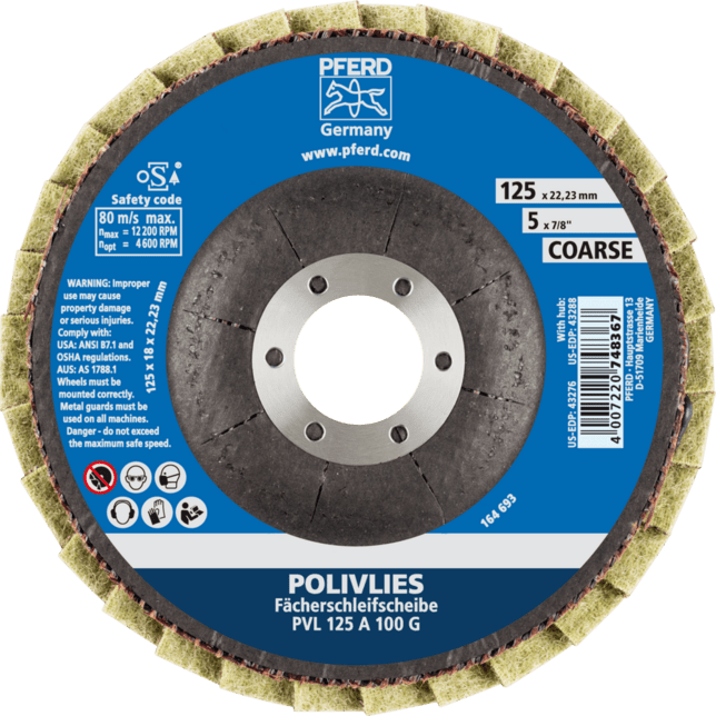 PFERD TOOLS Fleece vrstvené (netkané) náradie PVL 125 A 100 G