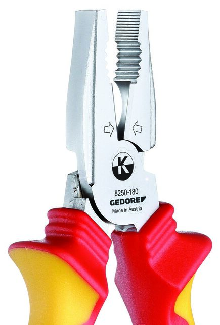 GEDORE VDE 8250-180 H Silné univerzálne kliešte VDE s izolačným krytom 180 mm