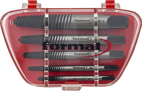 FORMAT Sada vyťahovačov šrobov M4-M20 5diel chrom-vanadium č.1-5 Format