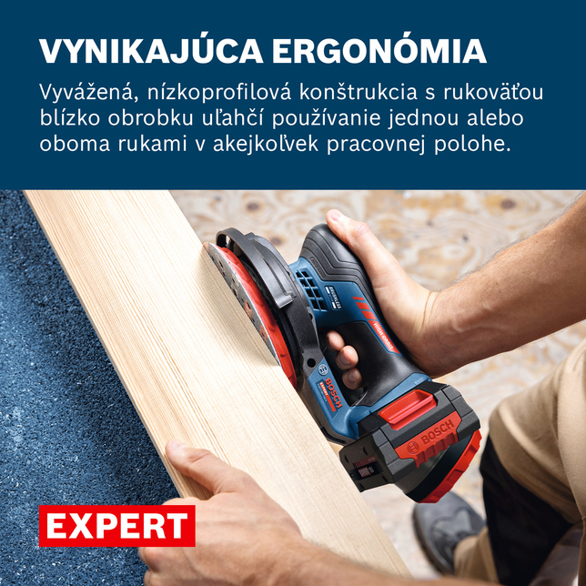 BOSCH EXPERT EXEX18V-150-5 - Akumulátorová excentrická brúska sólo - 0601372901