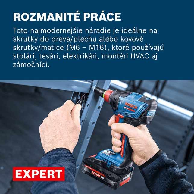 BOSCH EXPERT EXDX18V-210 - Akumulátorový rázový uťahovač sólo - 06019J0400